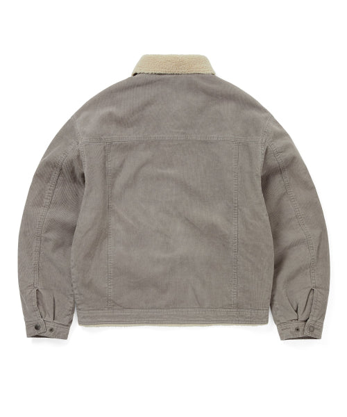 THISISNEVERTHAT THISISNEVERTHAT Sherpa Lined Corduroy Trucker Jacket Grey