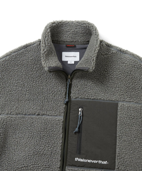 THISISNEVERTHAT THISISNEVERTHAT SP Sherpa Fleece Jacket Charcoal