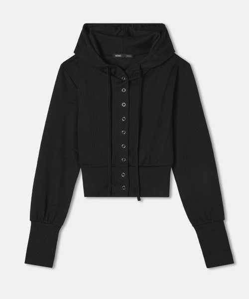 MIXXO MIXXO Ribbed Hoodie Long-Sleeve T-Shirt (C)