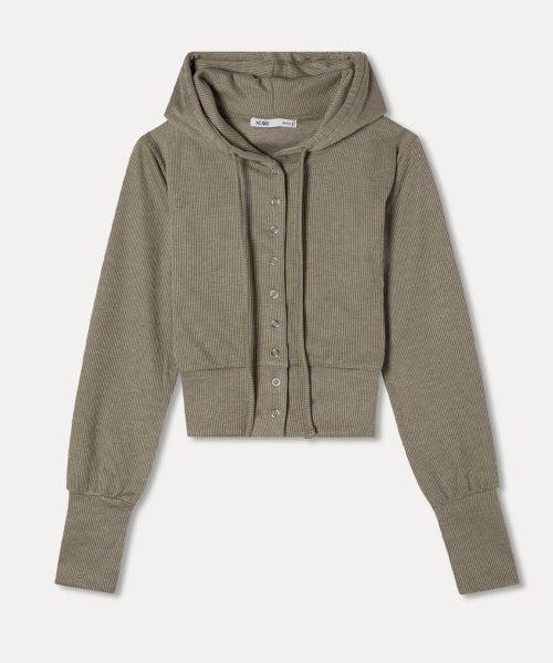 MIXXO MIXXO Ribbed Hoodie Long-Sleeve T-Shirt (C)