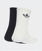 ADIDAS ADIDAS Fluffy Crew Socks - White:Black