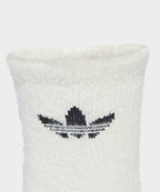ADIDAS ADIDAS Fluffy Crew Socks - White:Black