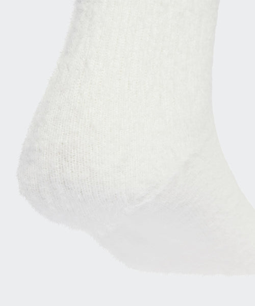 ADIDAS ADIDAS Fluffy Crew Socks - White:Black