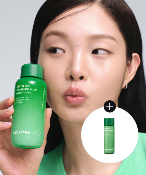 innisfree [Free gift] Green tea ceramide milk essence 160mL + 1 25mL + 1 volcanic foam 30g