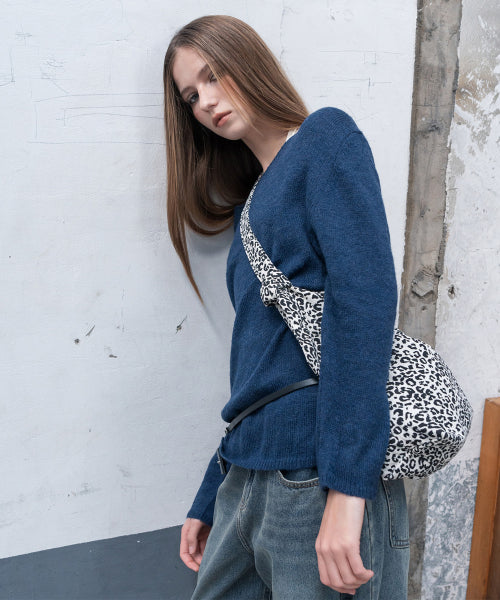 MIXXO MIXXO Leopard Corduroy Shoulder Bag