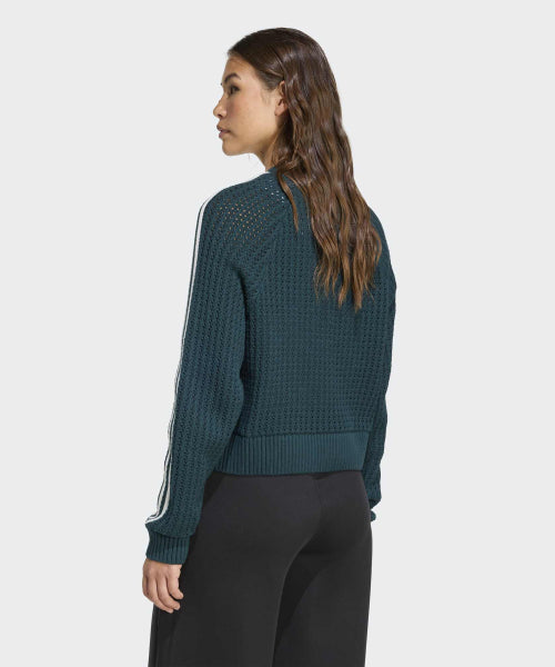 ADIDAS ADIDAS Knitted crew sweatshirt - Aura Ivy