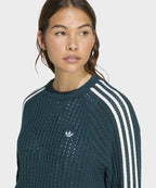 ADIDAS ADIDAS Knitted crew sweatshirt - Aura Ivy