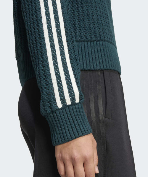 ADIDAS ADIDAS Knitted crew sweatshirt - Aura Ivy