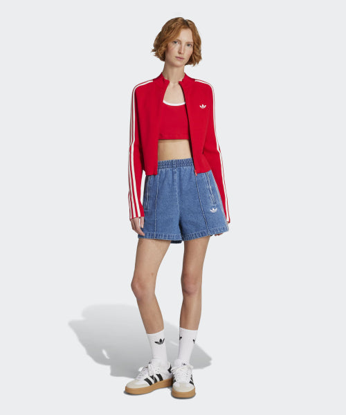 ADIDAS ADIDAS 3-Stripe Slim Knit Track Top - Red