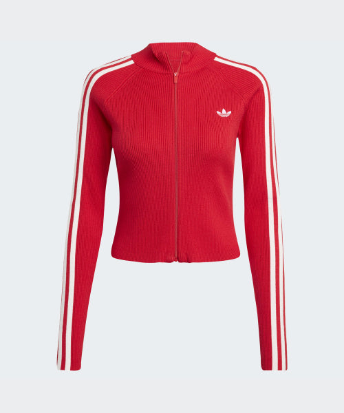 ADIDAS ADIDAS 3-Stripe Slim Knit Track Top - Red