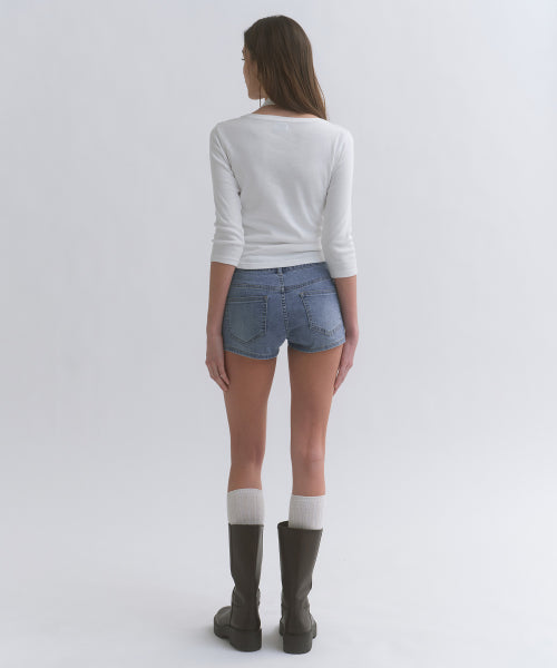 MUSINSA STANDARD WOMAN MUSINSA STANDARD WOMAN Denim Shorts Light Indigo
