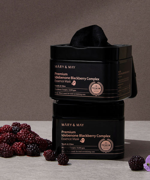 MARY&MAY MARY&MAY Premium Idebenone Blackberry Complex Essence Mask 20 sheets