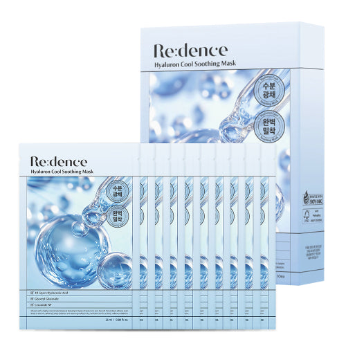 REDENCE REDENCE Hyaluronic Cool Soothing Mask 10 sheets