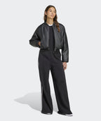 ADIDAS ADIDAS Faux Leather Bomber Jacket - Black