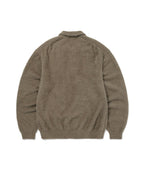 THISISNEVERTHAT THISISNEVERTHAT SCT-Logo Shaggy Knit Polo Mud