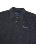 THISISNEVERTHAT THISISNEVERTHAT SCT-Logo Shaggy Knit Polo Charcoal