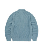 THISISNEVERTHAT THISISNEVERTHAT SCT-Logo Shaggy Knit Polo Light Blue