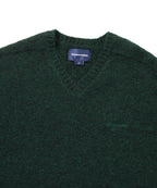 THISISNEVERTHAT THISISNEVERTHAT Brushed V Neck Knit Sweater Green