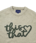 THISISNEVERTHAT THISISNEVERTHAT Heart Logo Knit Sweater Sand