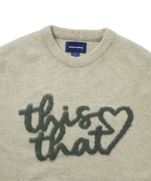 THISISNEVERTHAT THISISNEVERTHAT Heart Logo Knit Sweater Sand