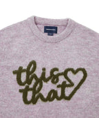 THISISNEVERTHAT THISISNEVERTHAT Heart Logo Knit Sweater Lavender