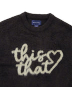 THISISNEVERTHAT THISISNEVERTHAT Heart Logo Knit Sweater Dark Navy