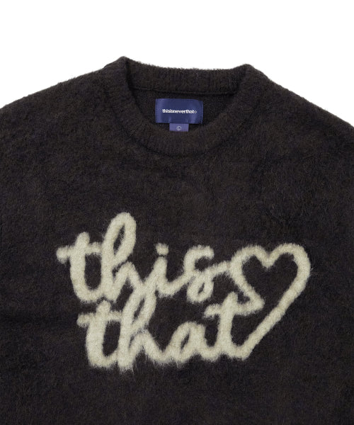 THISISNEVERTHAT THISISNEVERTHAT Heart Logo Knit Sweater Dark Navy