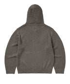 THISISNEVERTHAT THISISNEVERTHAT Crochet Knit Zip Up Hoodie Grey