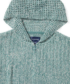THISISNEVERTHAT THISISNEVERTHAT Crochet Knit Zip Up Hoodie Light Blue