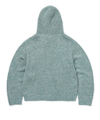 THISISNEVERTHAT THISISNEVERTHAT Crochet Knit Zip Up Hoodie Light Blue