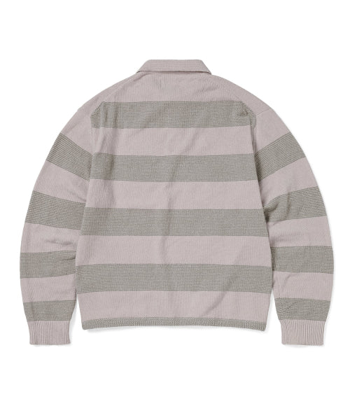 THISISNEVERTHAT THISISNEVERTHAT Knitwear GD Lightning Velvet Polo Light Pink