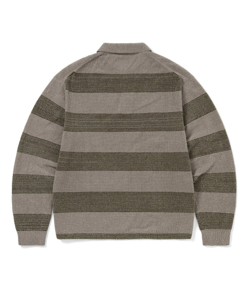THISISNEVERTHAT THISISNEVERTHAT GD Lightning Velvet Knit Polo Khaki