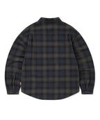 THISISNEVERTHAT THISISNEVERTHAT GD Lightning Bear Plaid Shirt Navy