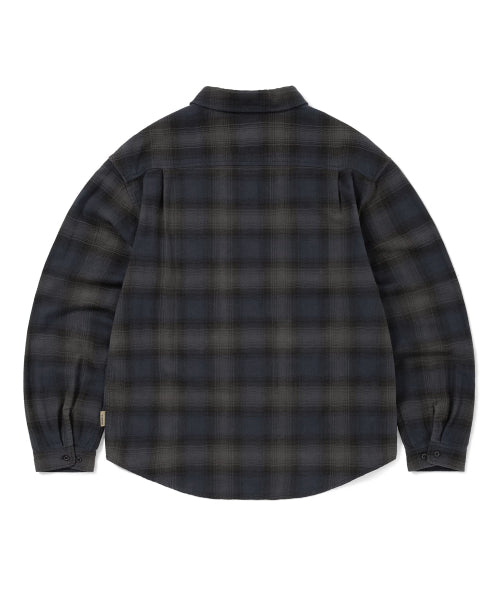 THISISNEVERTHAT THISISNEVERTHAT GD Lightning Bear Plaid Shirt Navy