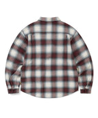 THISISNEVERTHAT THISISNEVERTHAT GD Lightning Bear Plaid Shirt Burgundy