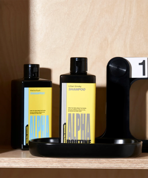 ALPHAROUTINE Premium Men's Scalp Shampoo Duo (+shopping bag/pump provided)