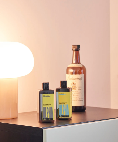 ALPHAROUTINE Premium Men's Scalp Shampoo Duo (+shopping bag/pump provided)
