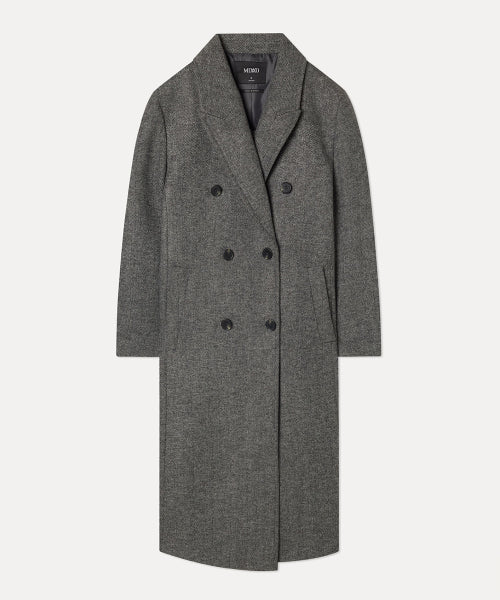 MIXXO MIXXO Wool Blend Double Long Coat - C