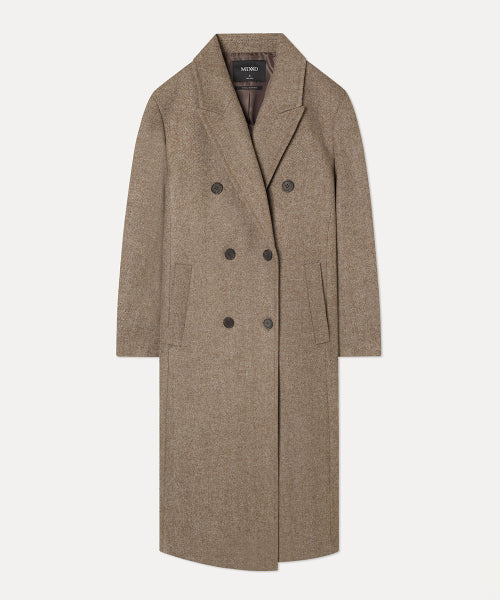 MIXXO MIXXO Wool Blend Double Long Coat - C