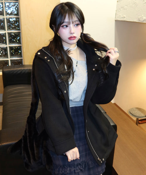 MIXXO MIXXO Hoodie Casual Half Coat