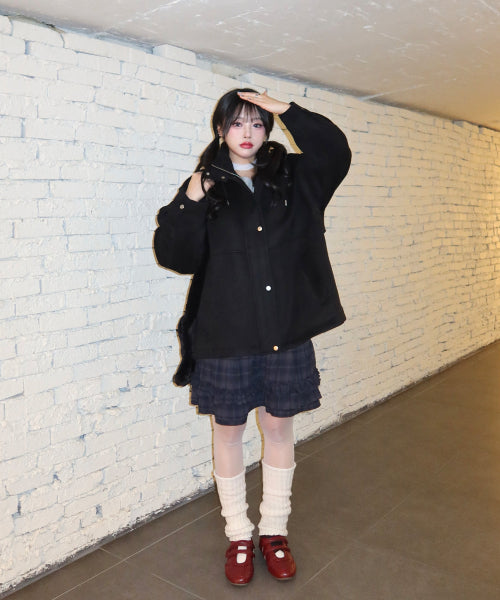 MIXXO MIXXO Hoodie Casual Half Coat