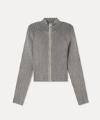 MIXXO MIXXO Knitwear Ribbed Two-Tone Zip-Up (C)