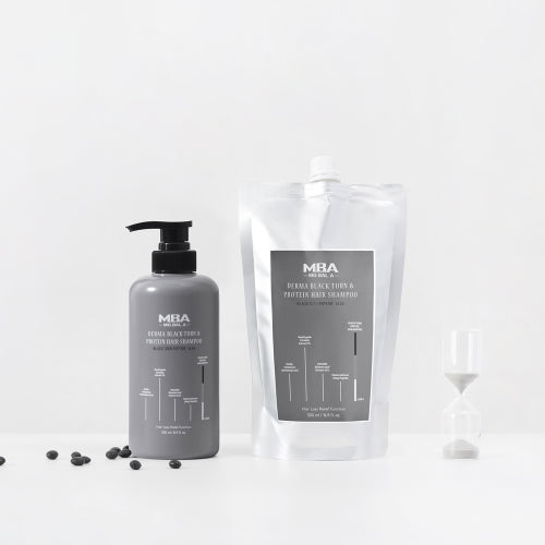 DAYCELLCOSMETICS Mora Derma Blackton & Protein Hair Shampoo 500ml (Refill)