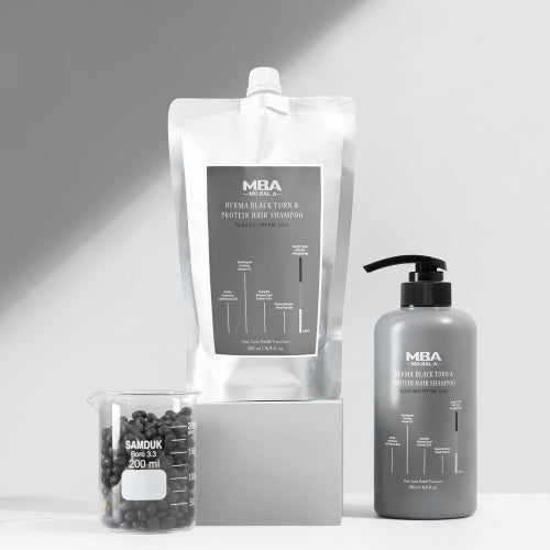 DAYCELLCOSMETICS Mora Derma Blackton & Protein Hair Shampoo 500ml (Refill)