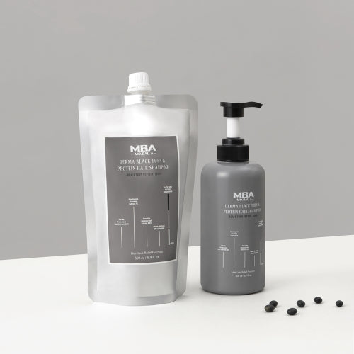DAYCELLCOSMETICS Mora Derma Blackton & Protein Hair Shampoo 500ml (Refill)