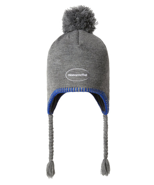 THISISNEVERTHAT THISISNEVERTHAT Pom Earflap Beanie Grey