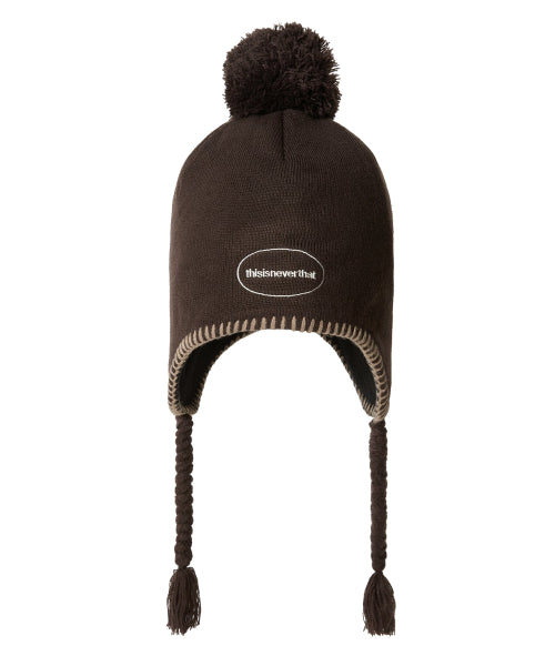 THISISNEVERTHAT THISISNEVERTHAT Pom Earflap Beanie Brown