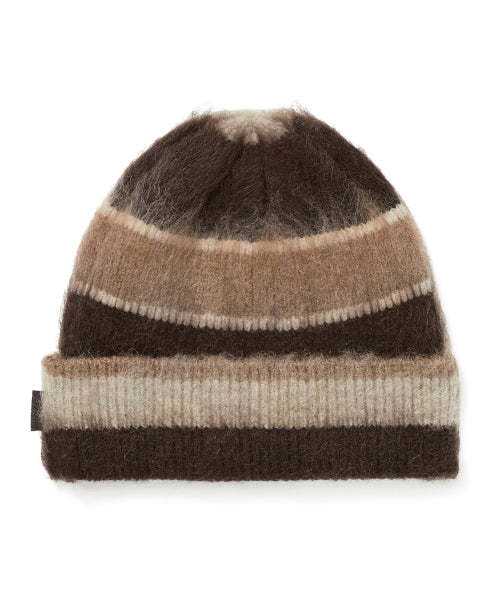 THISISNEVERTHAT THISISNEVERTHAT Striped Mohair Beanie Brown