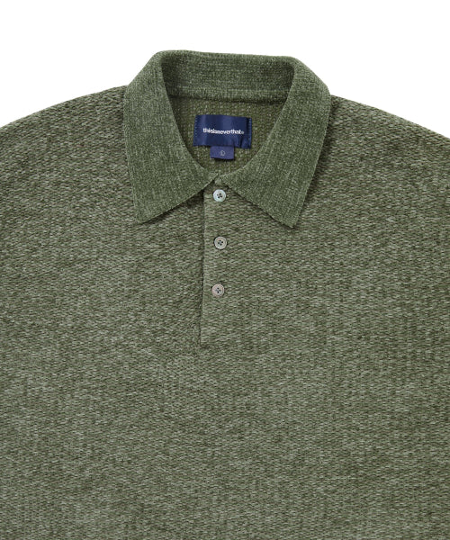 THISISNEVERTHAT THISISNEVERTHAT Velvet Knit Polo Green