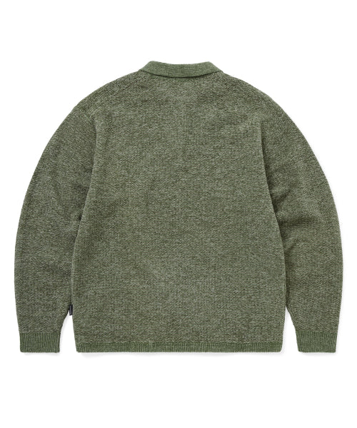 THISISNEVERTHAT THISISNEVERTHAT Velvet Knit Polo Green